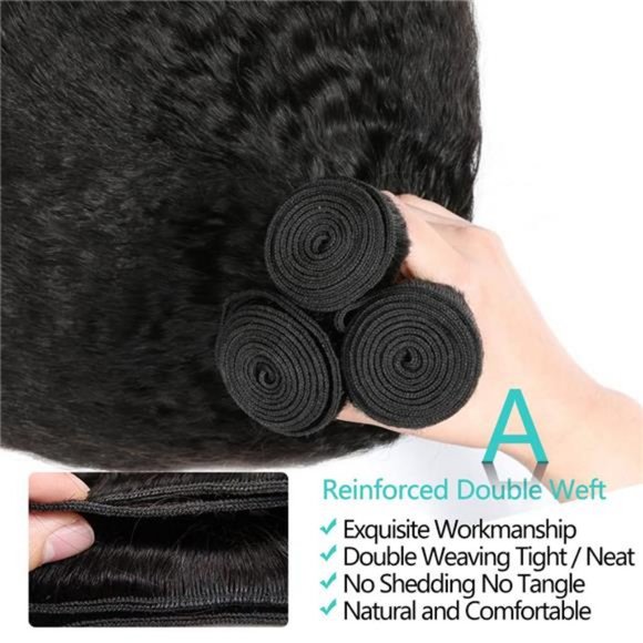 Panse Hair kinky straight bundles 10A Grade Brazilian Kinky Straight Human Hair main image 4